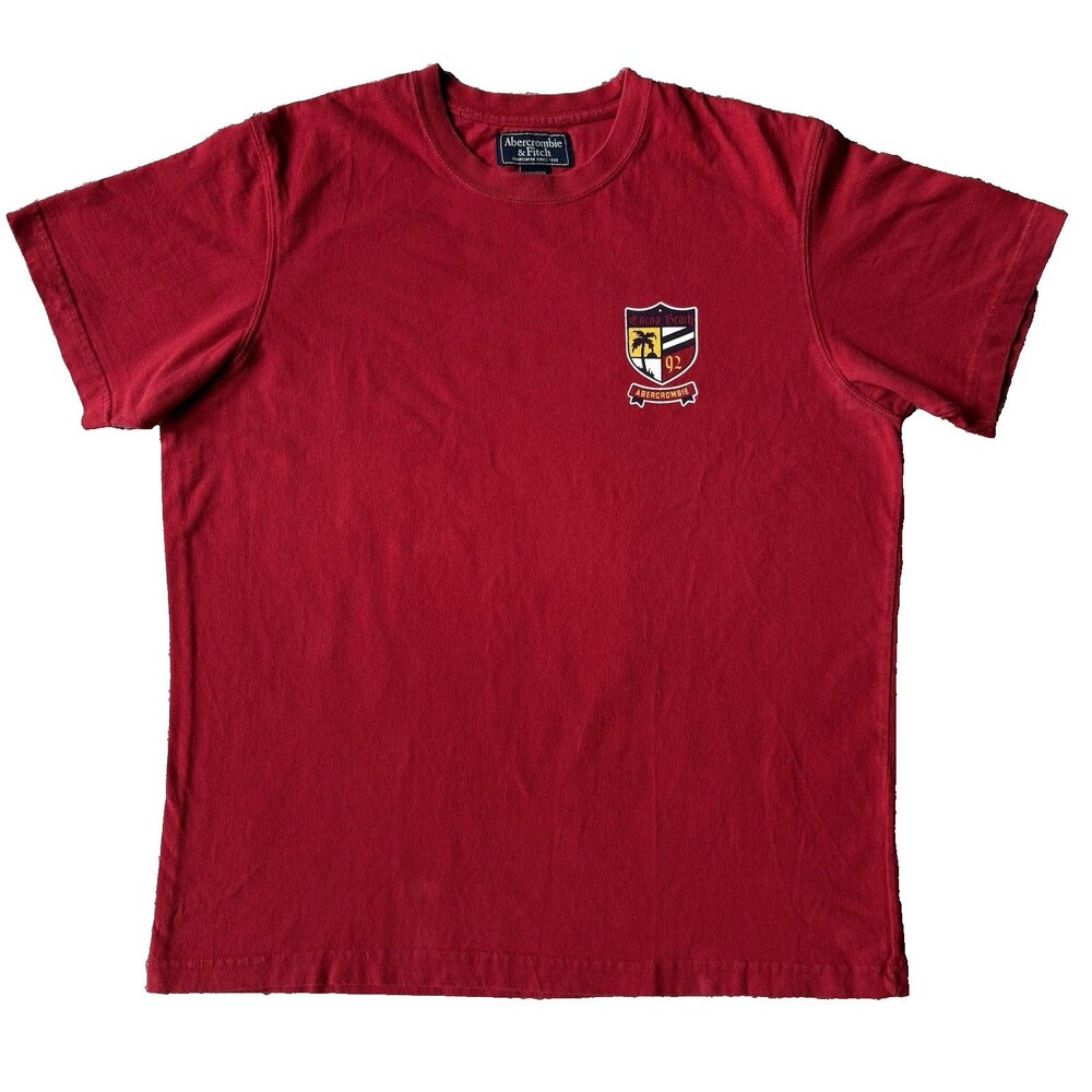 Vintage Abercrombie & Fitch Surf Tee Sz XL Cocoa Beach 92 Shield Logo 90s Y2K